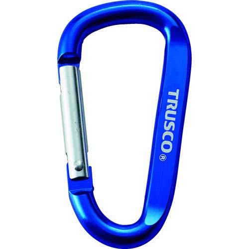 TRUSCO カラビナ線径6mmX60mmD型ブルー &times; 100個 【ケース販売】｜生活応援ショップ　店