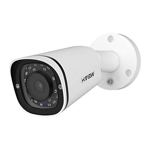 H.View 防犯カメラ 500万画素 IPカメラ 2.8mmレンズ POE 5MP 内臓オーディオ IP67防水防塵 24個赤外線LED搭載 暗視撮影25M 動体検知機能 遠隔監視操作 メールお知らせ Onvif P2P ネットワークカメラ 監視カメラ