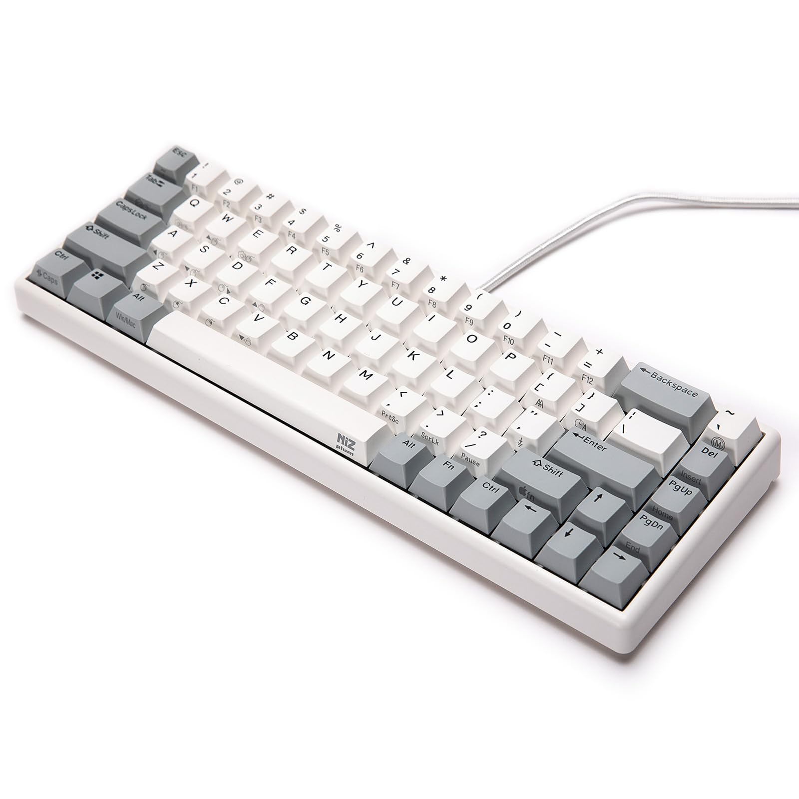 NiZキーボードAtom68-1M【ミニサイズ】68キー USB Type-C有線接続(着脱式) win/mac３秒間切替 Cherry MX軸 専用ソフトウェア付き キーボードカスタマイズ可能 プログラム1/2/3 静電容量無接点方式 静音 キー荷重35
