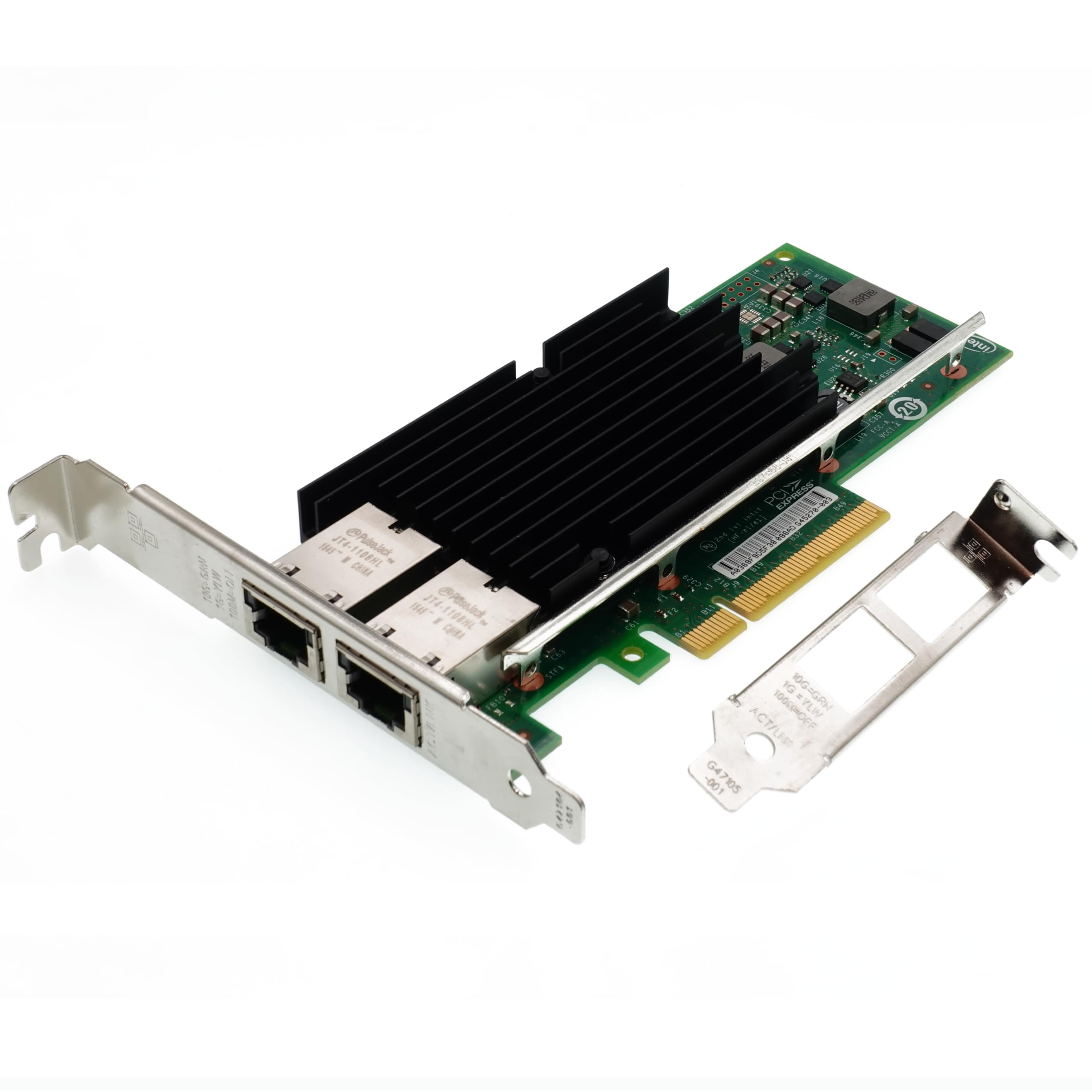 10Gbps LANカード Intel X540-T2コントローラーチップ デュアルRJ45ポート 10GbE ネットワークカード PCIe x8 NIC