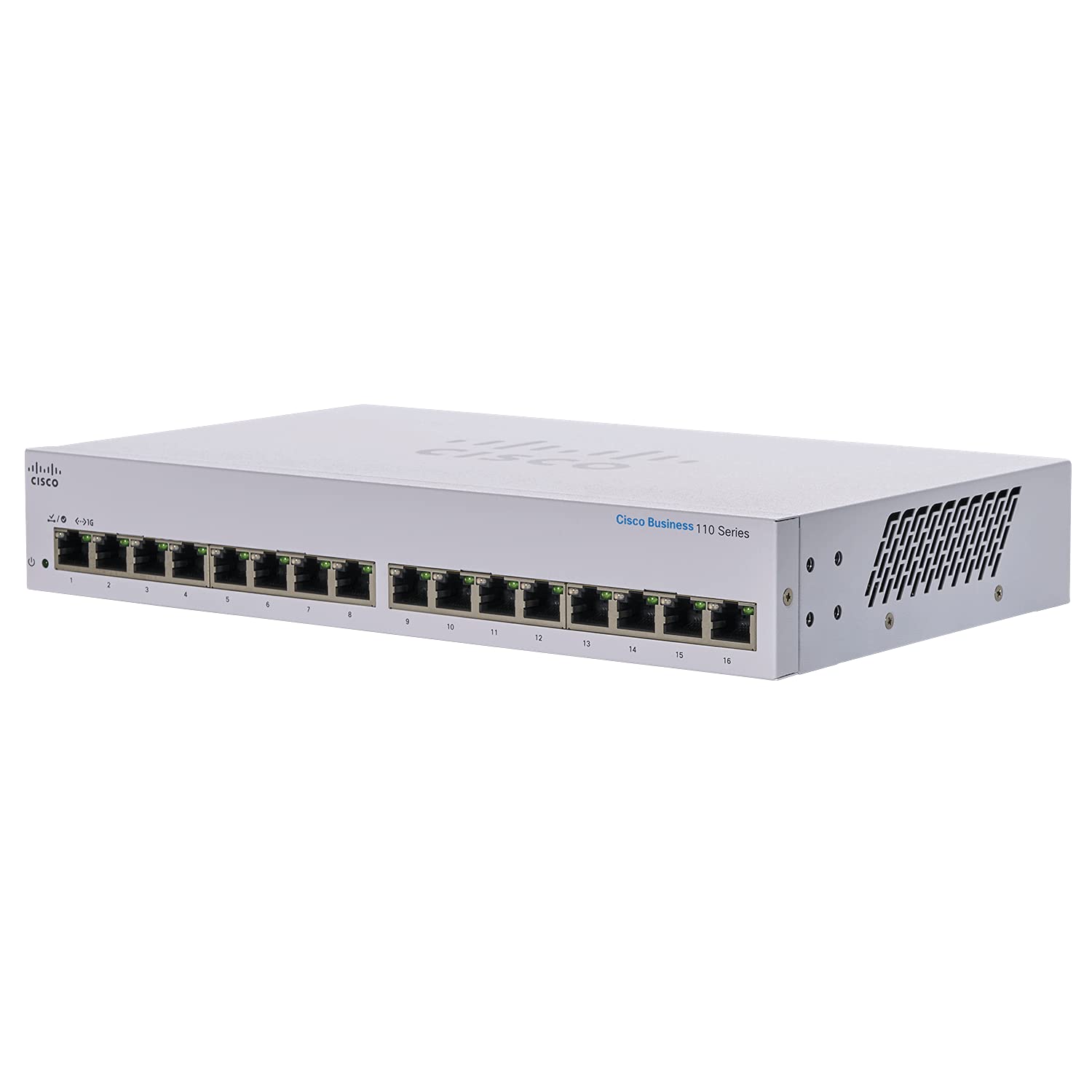 シスコシステムズ (Cisco) スイッチングハブ 16ポート ギガビット 金属筐体 設定不要 静音ファンレス 国内正規代理店品 法人向け 制限付きライフタイム保証 CBS110-16T-JP
