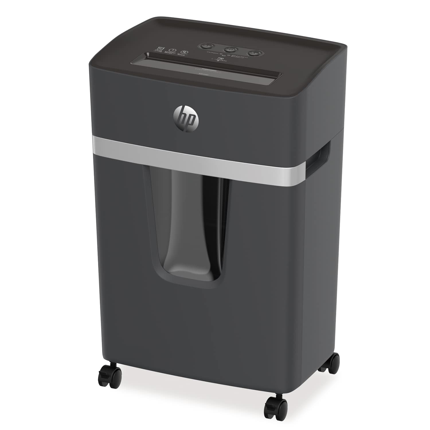 HP 電動シュレッダー 業務用 (20L / 1-5人用) 静音55dB 18ヶ月メーカー保証 / 2x15mmマイクロカット12枚同時細断 (オフィス/事務所/家庭用) 連続細断20分間 大容量ダストボックス(470枚収納)/ キャスター付き|生活応援ショップ 店