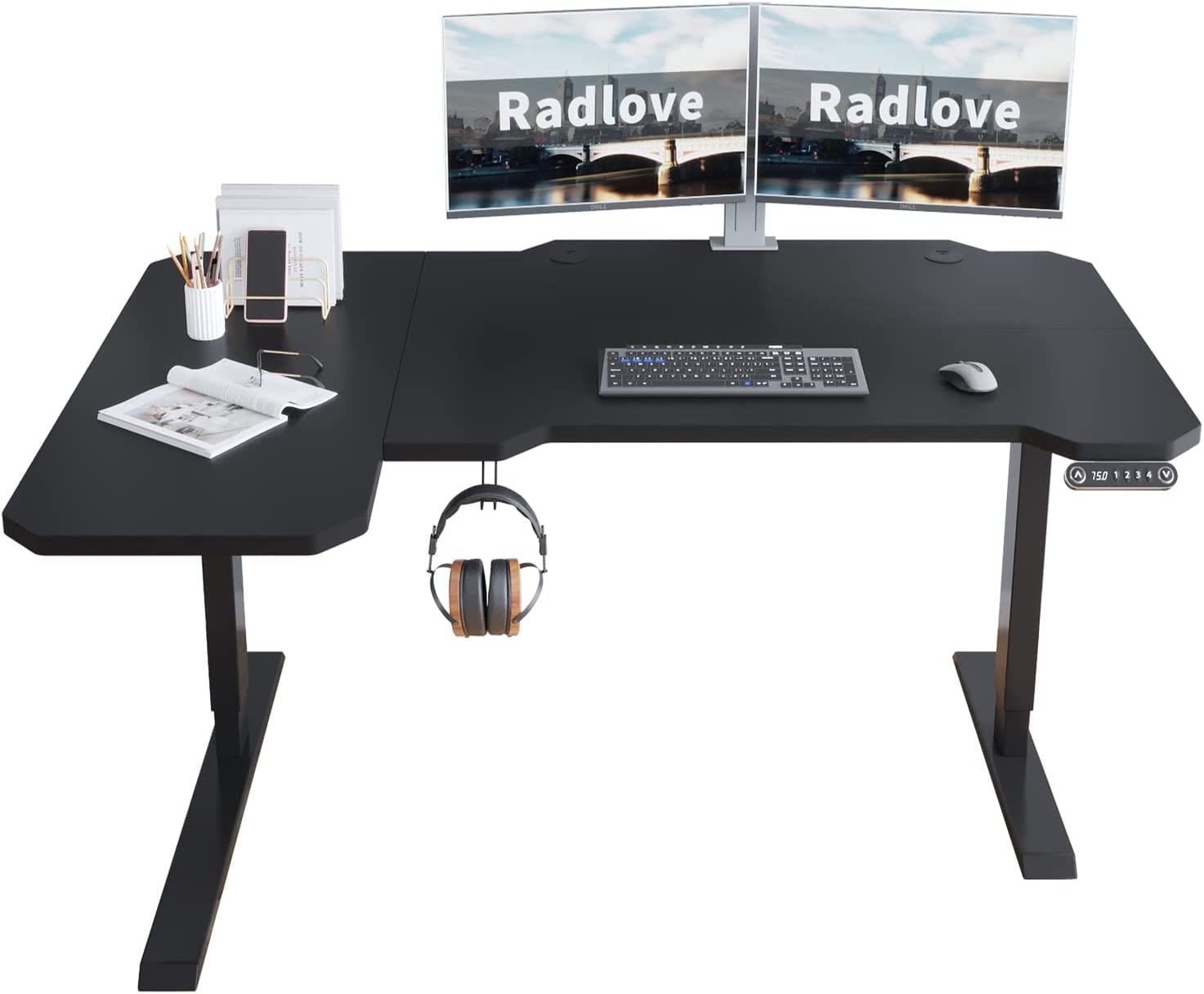 電動デスク　Radlove 昇降デスク 楽天市場】昇降デスク L字パソコンデスク 電動昇降式デスク 天板