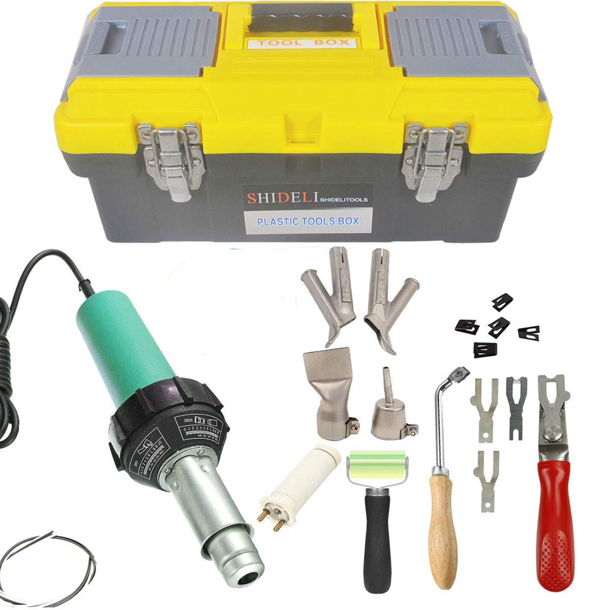 H&Bツール 1400Wプラスチック溶接機キットホットエアガン完全なツールセットハンドヘルドトーチ溶接機のピストルとフローリングバタフライ修復溶接キットキャリーケース 20,010円