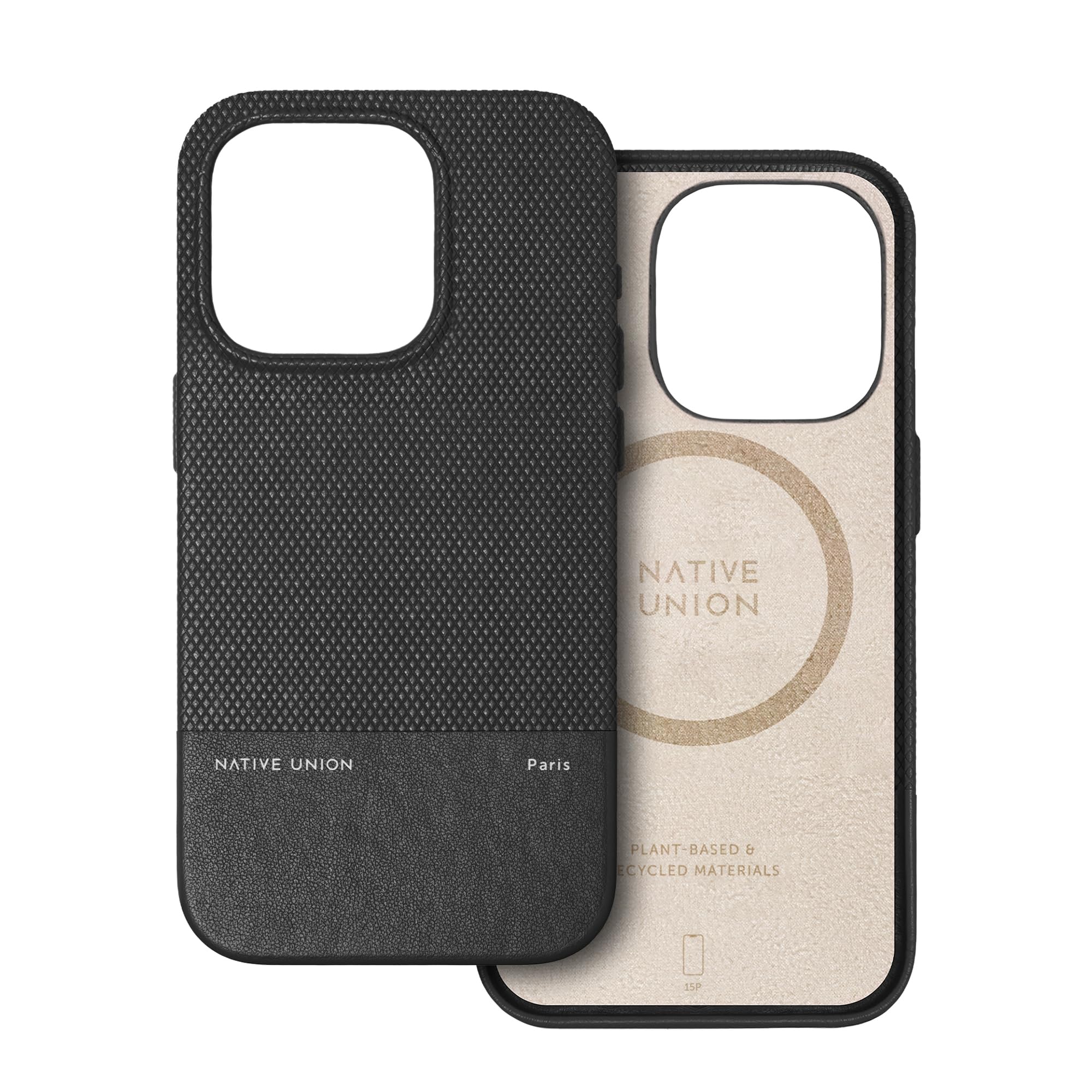 Native Union(ネイティブユニオン)(Re)Classic Case ・ MagSafe対応で内蔵マグネット付き ・ リサイクルおよび植物由来の素材 ・ 超耐久性で6ft / 1.8mの落下保護 ・ iPhone 15 Pro(ブラック)に対応