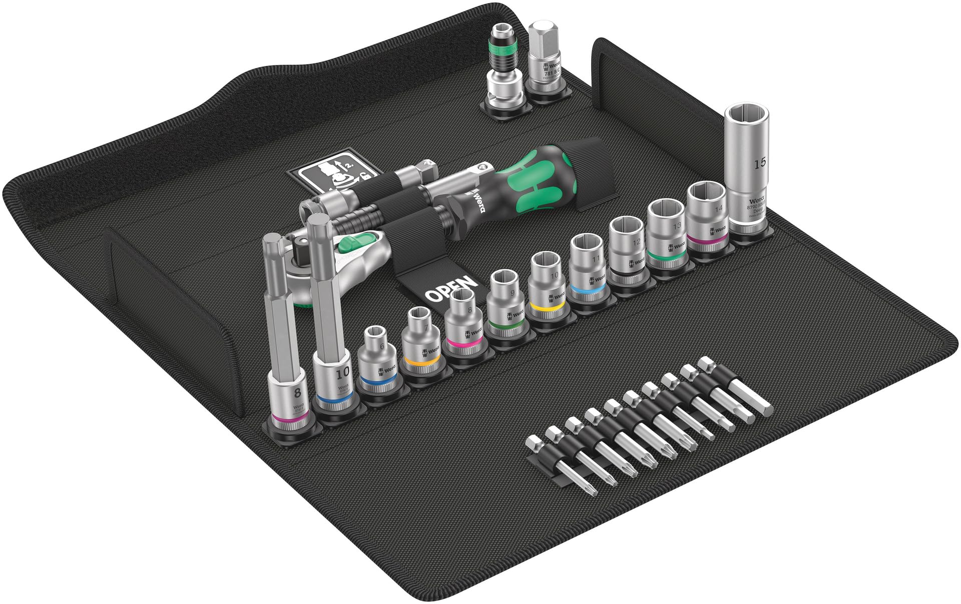 Wera(ヴェラ) 05004175001 | Wera 05004175001 自転車セット 7, 3/8インチ ソケット&ラチェットセット, 27点|生活応援ショップ 店