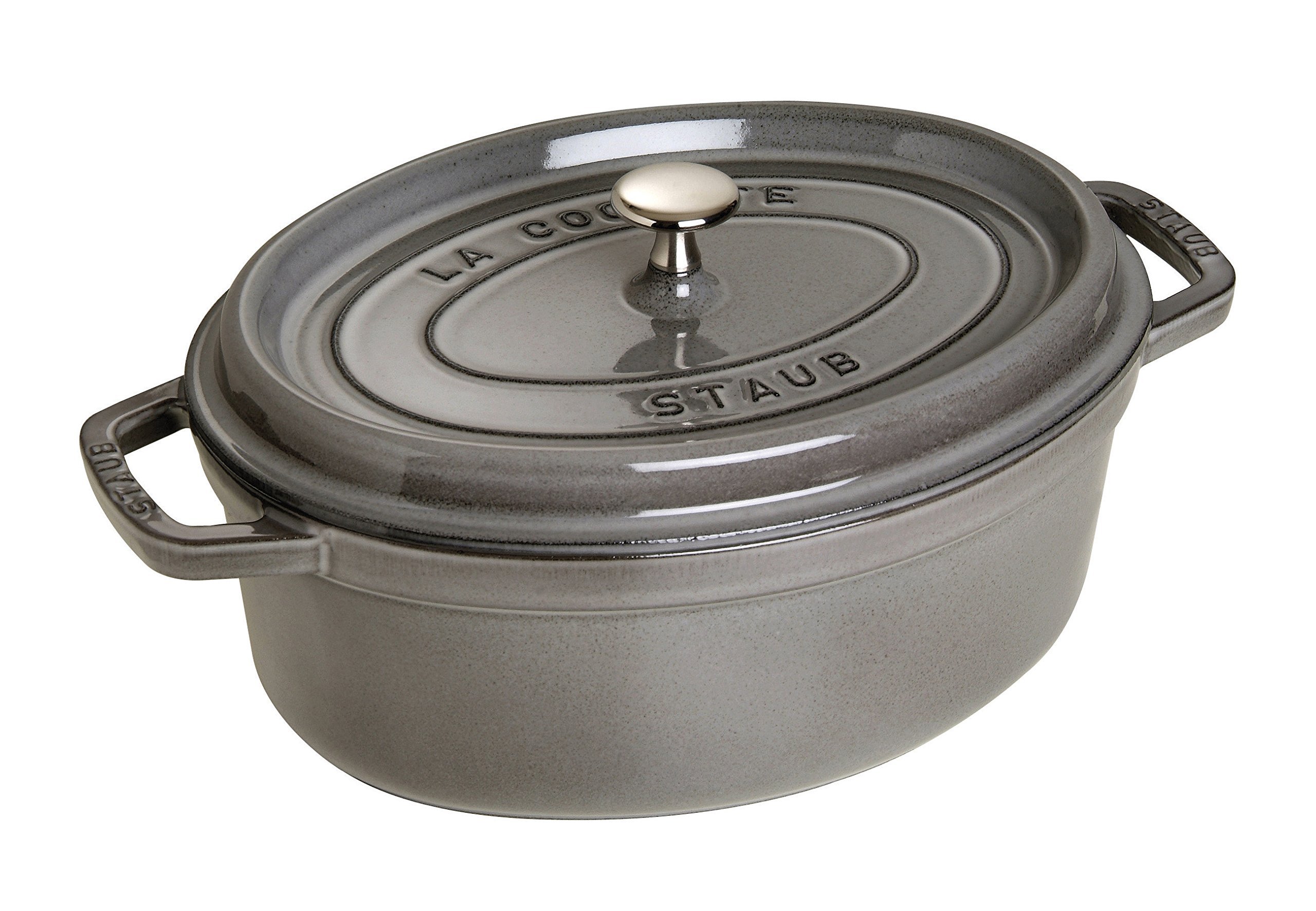 staub ストウブ 「 ピコ ココット オーバル グレー 29cm 」 大きい 両手 鋳物 ホーロー 鍋 無水調理 IH対応 【日本正規販売品】 La Cocotte Oval 40509-317