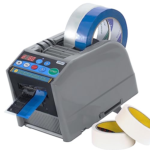 Frifreego 電動テープカッター 自動テープカッター 両面テープ・粘着性強いテープ対応 最大切断長さ999mm 長さ設定可能 適用テープ幅6-60mm 自動/手動モード 保管 梱包用品 工場 業務用｜生活応援ショップ　店