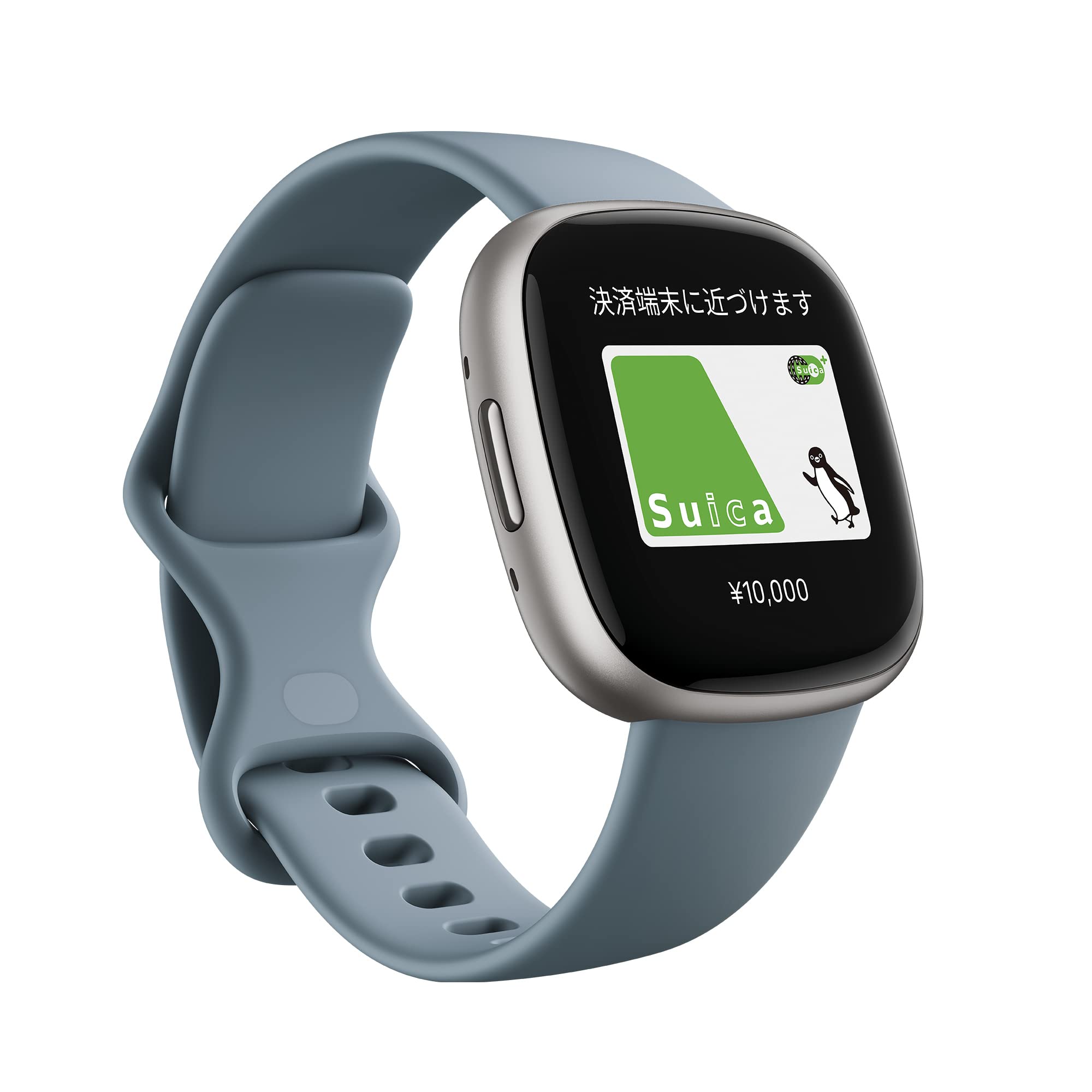【Suica対応】Fitbit Versa 4 スマートウォッチ リマインダー機能 ウォーターフォールブルー [6日間以上のバッテリーライフ/Alexa搭載/GPS搭載] FB523SRAG-FRCJK [日本正規品]｜生活応援ショップ　店