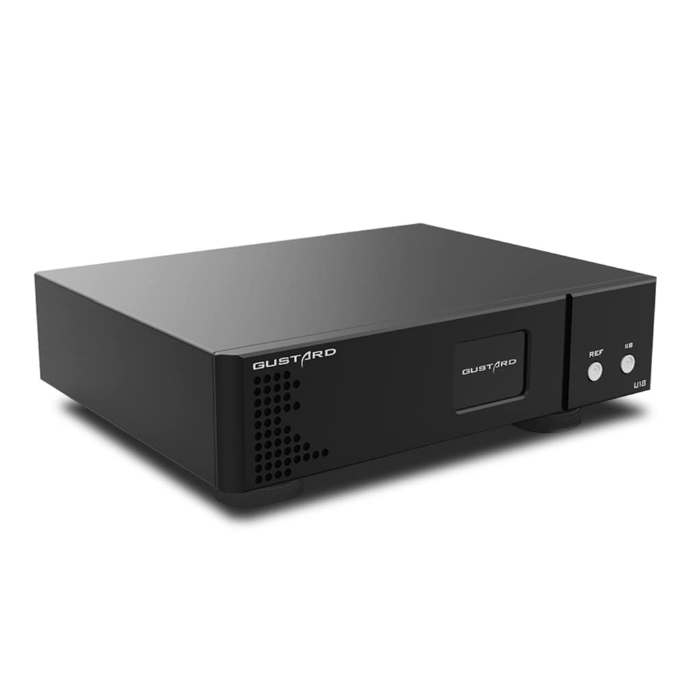GUSTARD U18 DDC USBデジタルインターフェース DSD512 PCM768kHz XU216 K2 完全分離 AS338ハイエンドクリスタル IIS USBオーディオ インターフェース (ブラック)