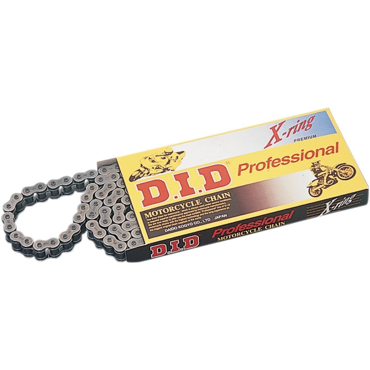 D.I.D(大同工業)バイク用チェーン カシメジョイント付属 520ZVM-X-120ZB G&G(ゴールド) X-リング 二輪 オートバイ用
