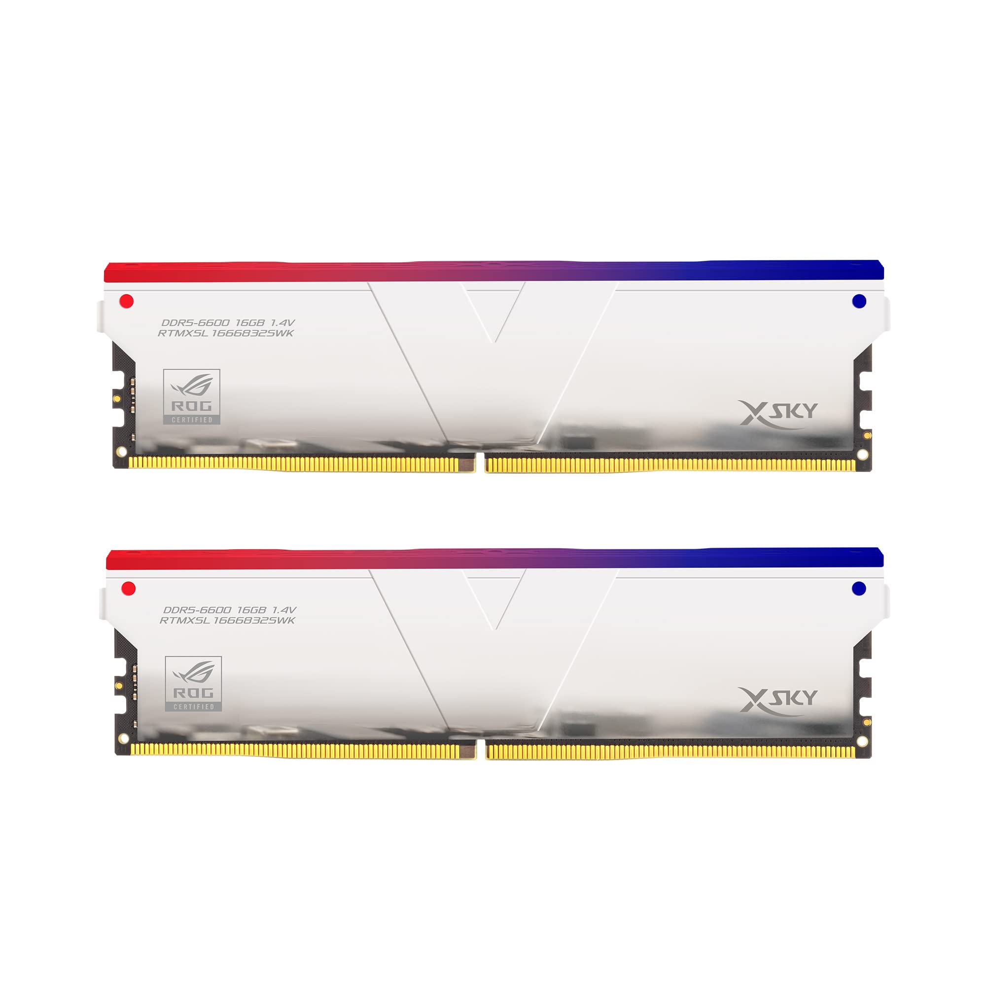 v-color Hynix IC デスクトップPC用 ゲーミングメモリ Manta XSky RGB (発光型) ROG認証 DDR5-6600MHz PC5-52800 32GB (16GB&times;2枚) U-DIMM 1.4V CL32 (ASUS ROG ｜生活応援ショップ　店
