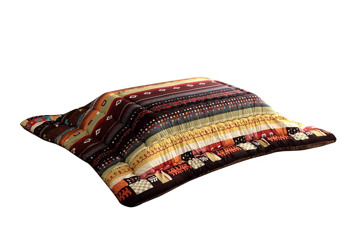イケヒコ こたつ 掛け布団 ベルダ 約205&times;245cm レッド 長方形 単品 ギャッペ柄 肌触り なめらか #6032519｜生活応援ショップ　店