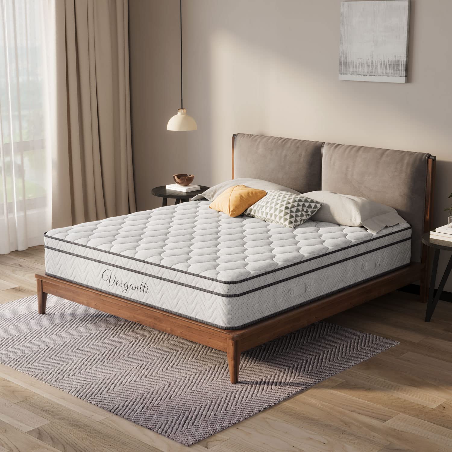 楽天市場】Vesganttiマットレスダブルベッドマットレスポケットコイル