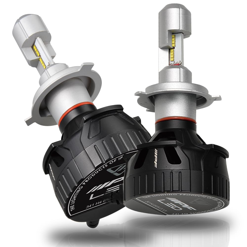 M's Basic by IPF ヘッドライト LED 車用 H4 Hi Lo切替 4200lm 2800lm 6500K ホワイト 12V用 2本入 車検対応 ドライバーユニット一体型 冷却ファン内蔵 ノイズ対策済 キレイなカットライン AMZ-HL34｜生活応援ショップ　店