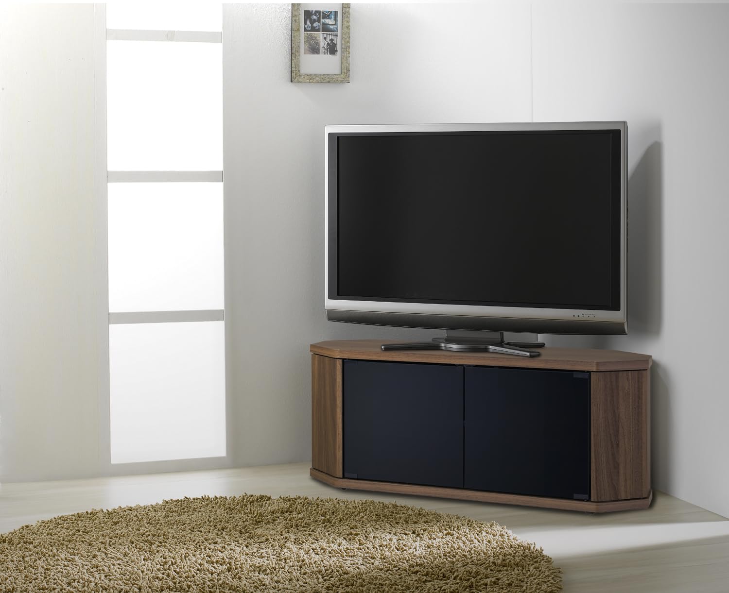 朝日木材加工 テレビ台 RACINE 42型 幅100cm ブラウン キャスター付き コーナー対応 RCA-1000AV-CR|生活応援ショップ 店