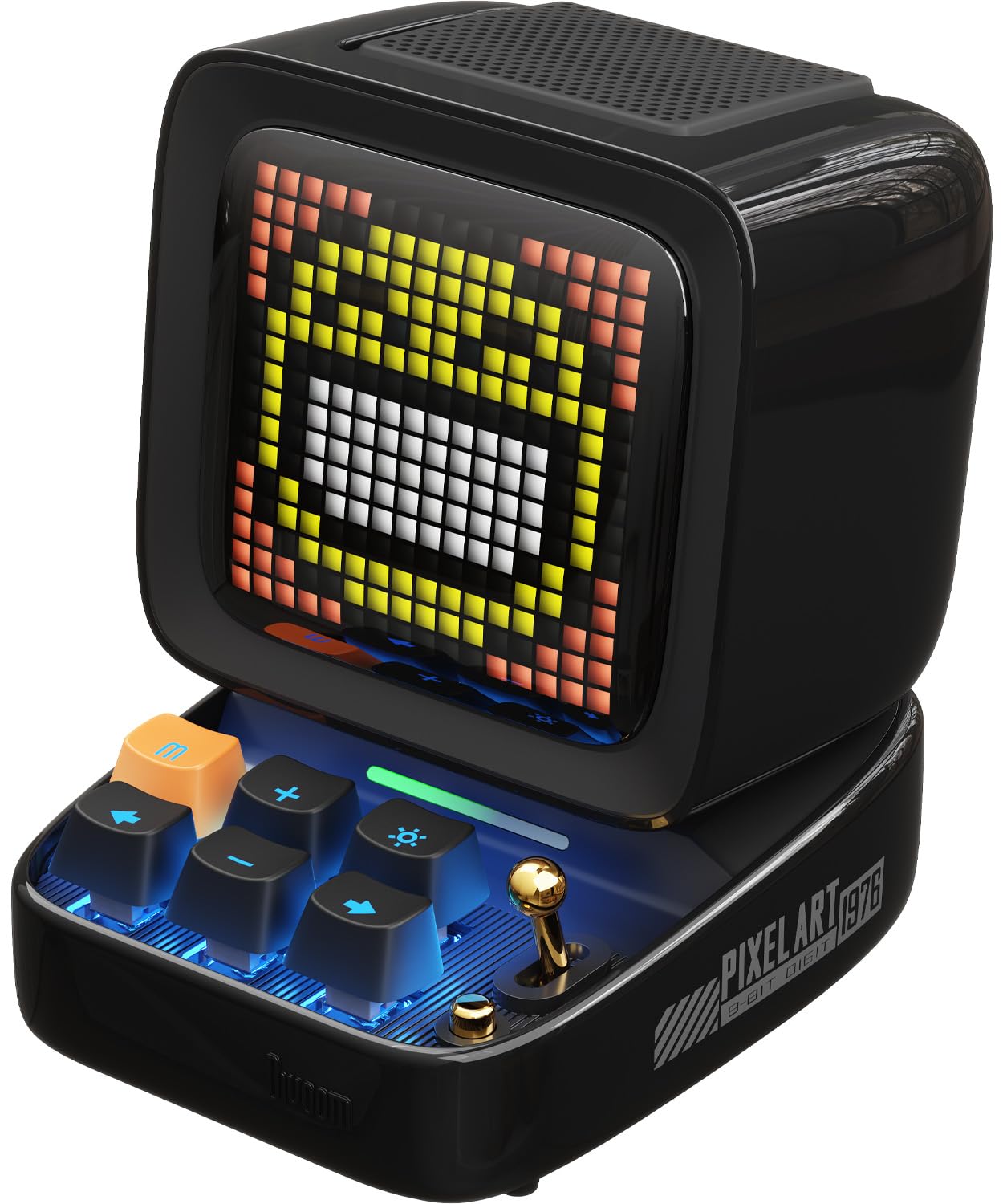 Divoom Ditoo Pro 可愛いスピーカー 15W 強化された低音 青軸キーボード RGBライト 音質高 Bluetooth/USB接続 PC用 microSDカード可 ピクセルアート 専用アプリ 12時間持ち 光沢塗装 多機能 ギフトにも最適 メ