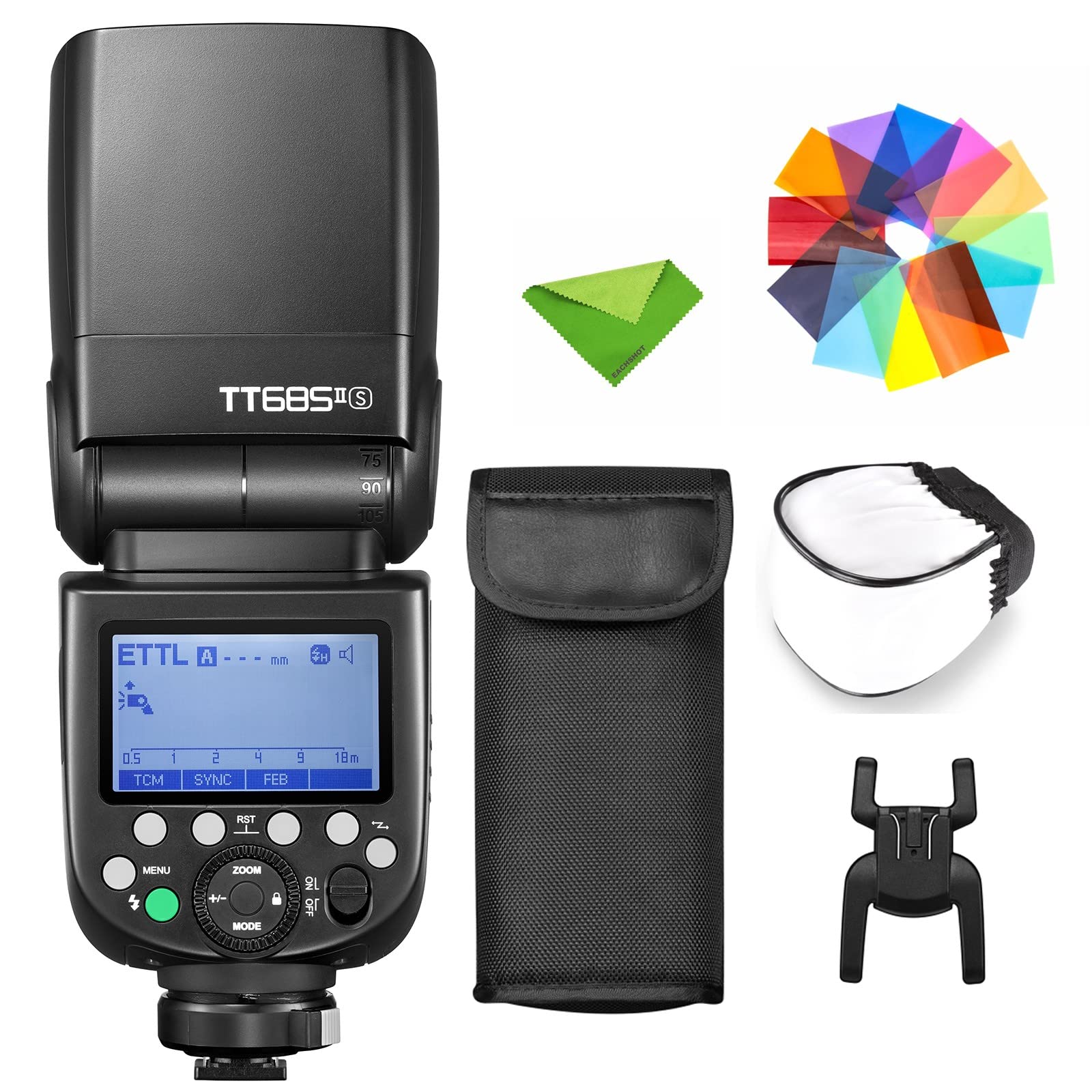 【Godox正規代理店】Godox TT685II-S TTL カメラ フラッシュス ピードライトSony 適用, 2.4G ワイヤレスXシステム HSS 1/8000S高速同期 クリップオンストロボ(日本語マニュアル付き)