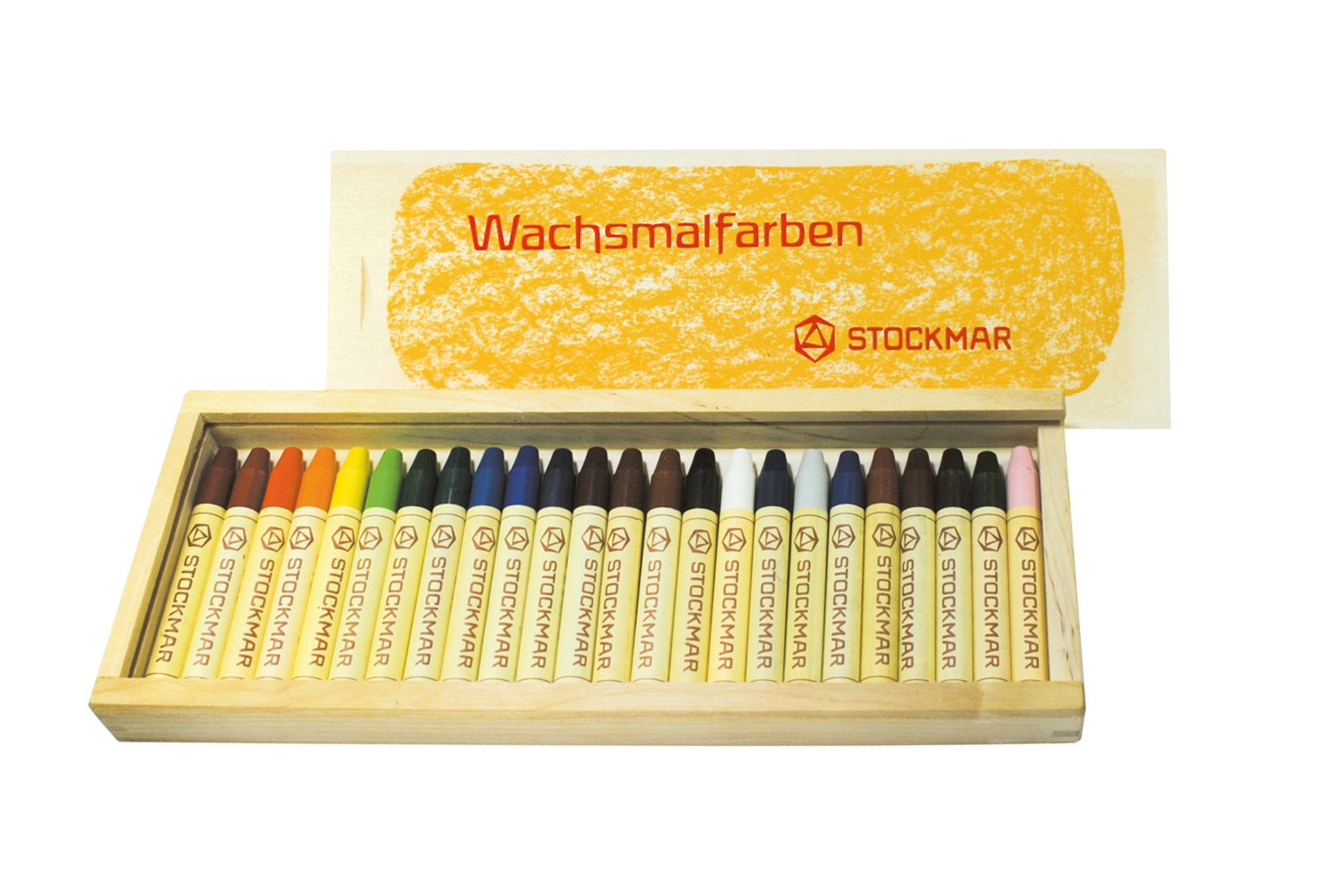 STOCKMAR シュトックマー みつろうスティッククレヨン 24色 木箱入 ST32602 【日本正規品】
