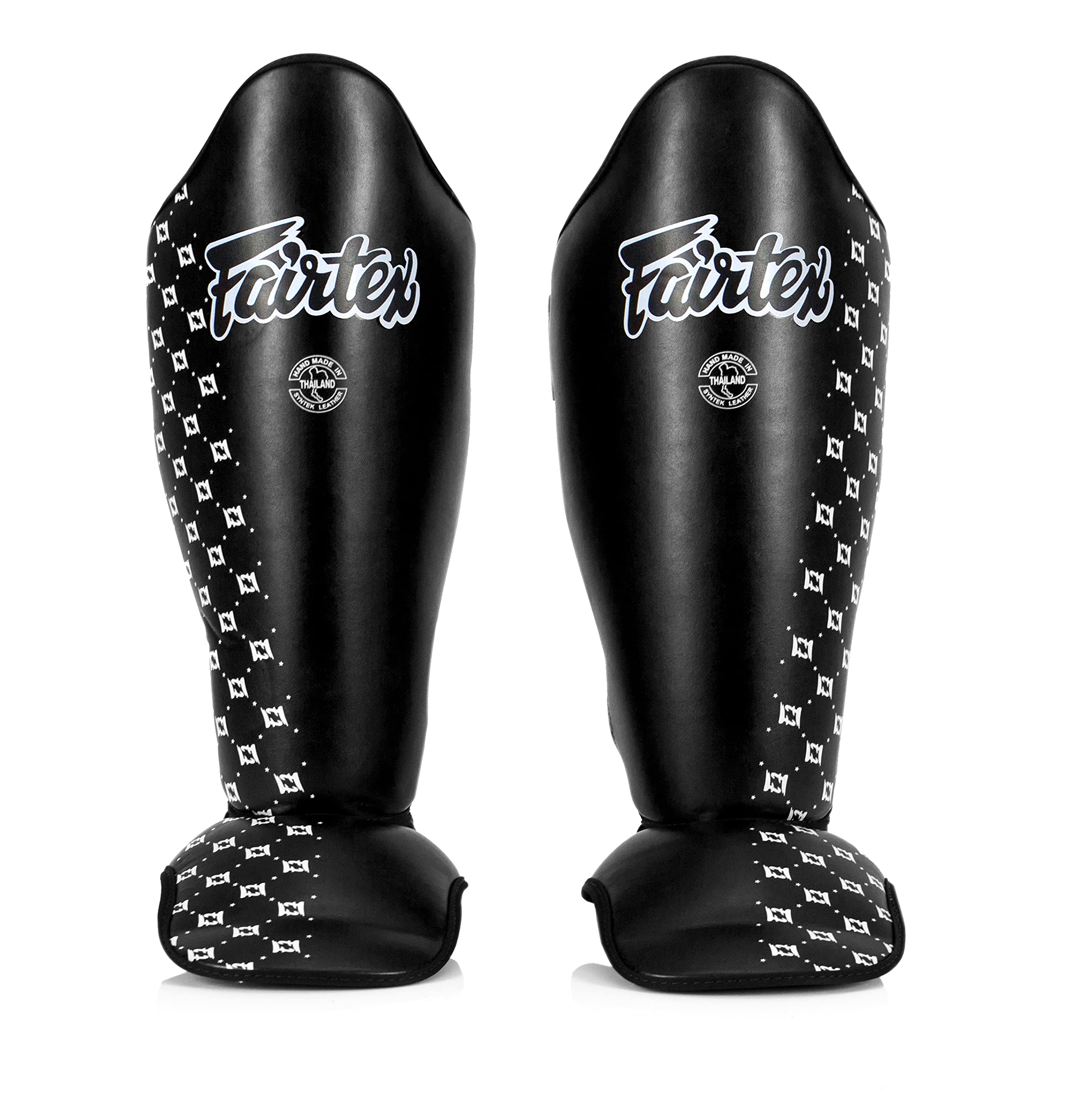 Fairtex 競技用 ムエタイ シンガード SP5 ・ ブラック ブルー イエロー レッド L