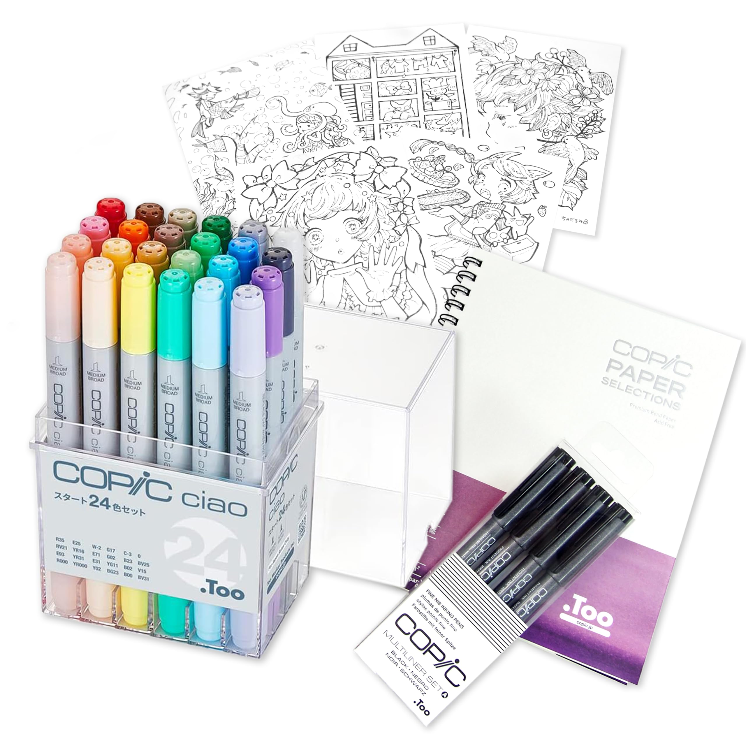コピック(COPIC) Too コピック チャオ スタートボックス 24色 日本製 多色 イラストマーカー マーカー マーカーペン インク補充可