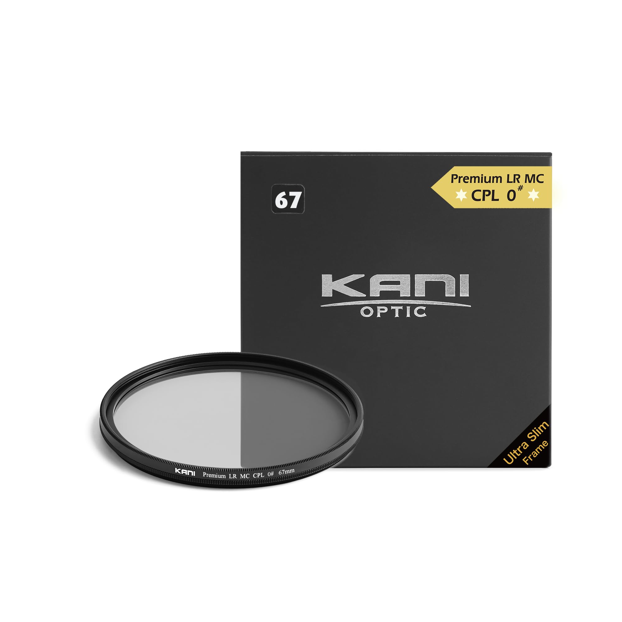 KANI 67mm PLフィルター ZeroSharpシリーズ Premium LR MC CPL 0# Ultra Slim 薄枠仕様 円偏光フィルター 色再現性向上 色濁り低減 低反射 撥水 撥油 防汚 帯電防止 ナノコーティング 816900