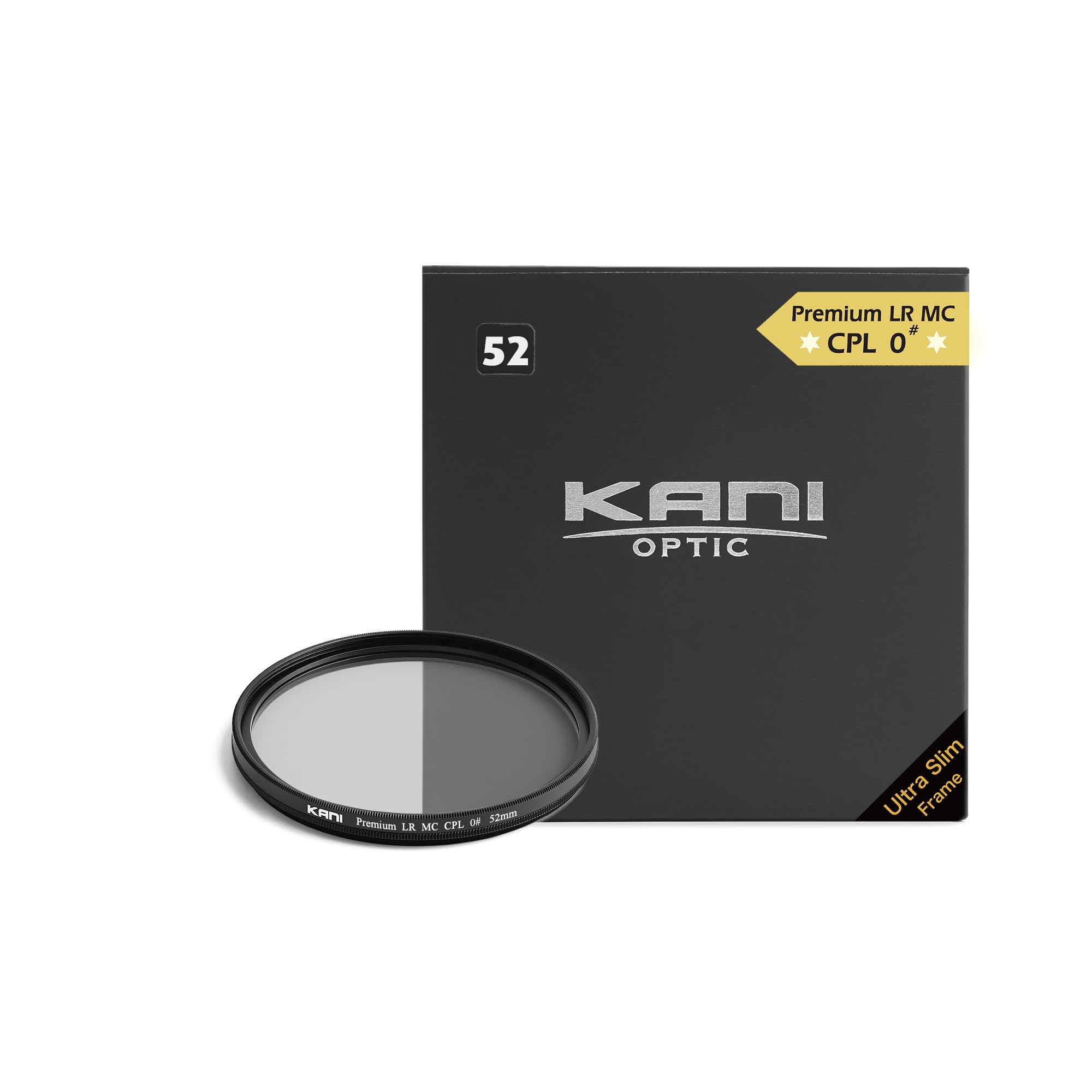 KANI 52mm PLフィルター ZeroSharpシリーズ Premium LR MC CPL 0# Ultra Slim 薄枠仕様 円偏光フィルター 色再現性向上 色濁り低減 低反射 撥水 撥油 防汚 帯電防止 ナノコーティング 816863