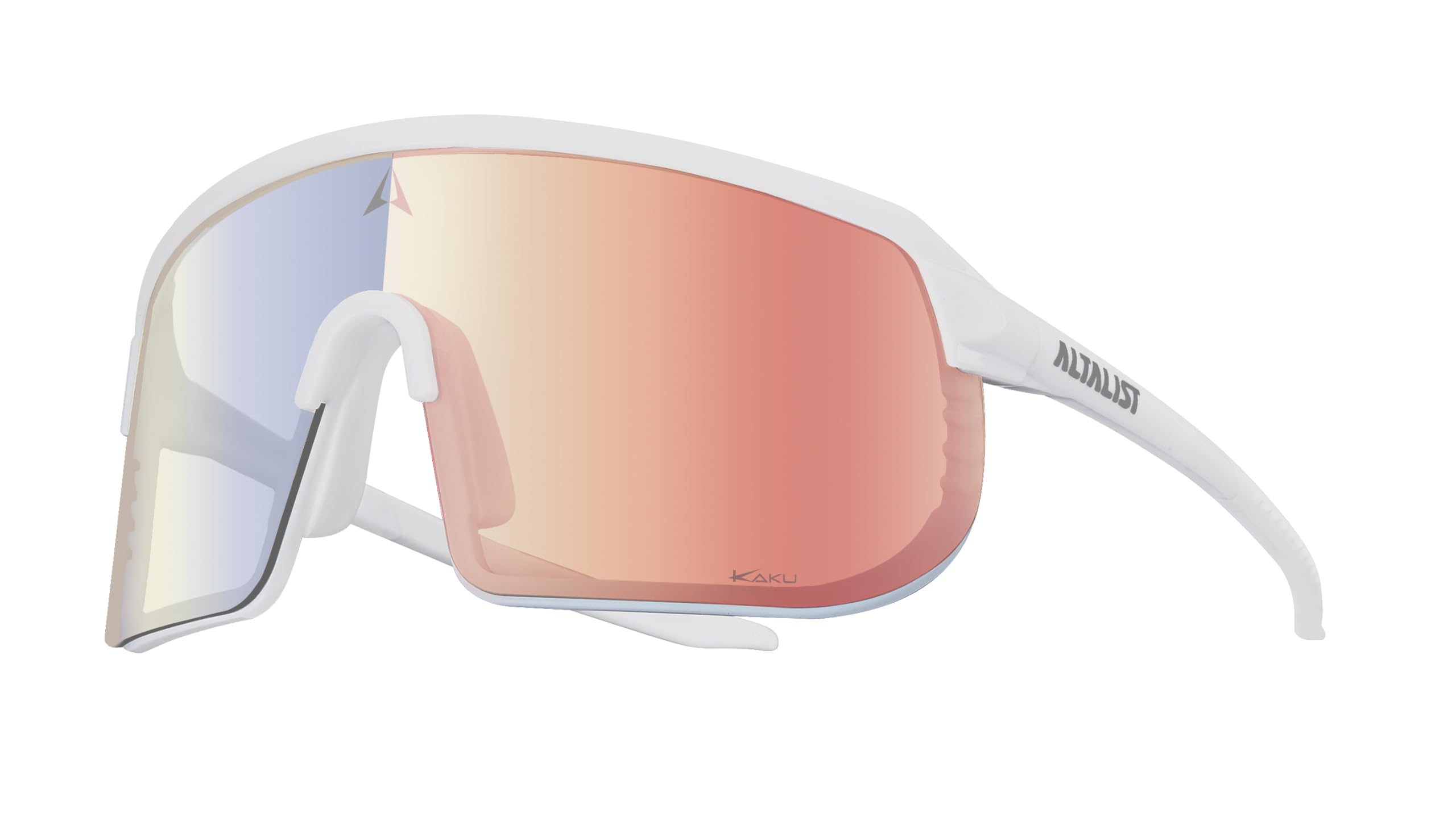 [ALTALIST] アルタリスト KAKU SP2(カク エスピー ツー) 調光レンズ (White Frame white silicon leg cover Dark Red lens)