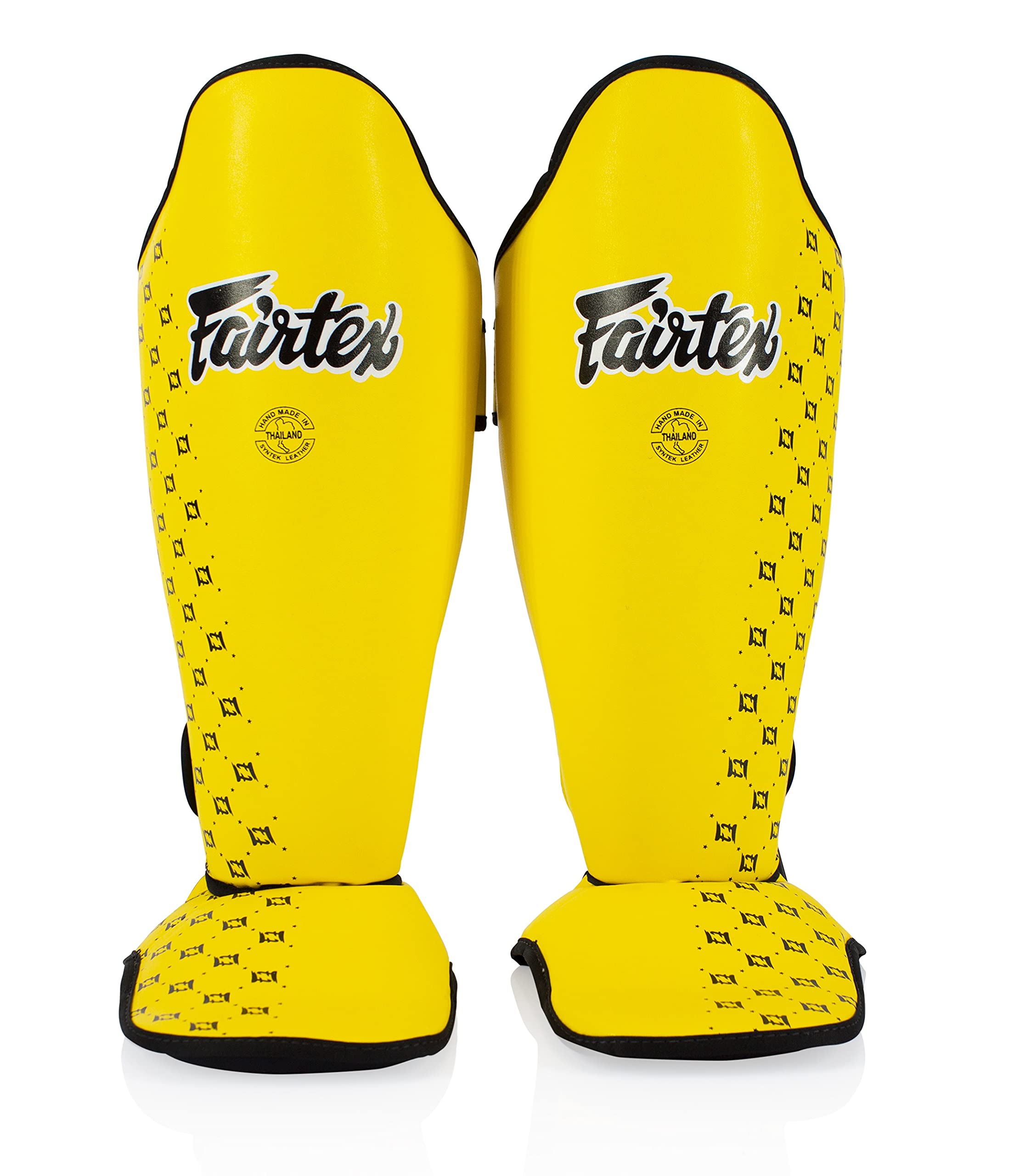 Fairtex 競技用 ムエタイ シンガード SP5 ・ ブラック ブルー イエロー レッド L