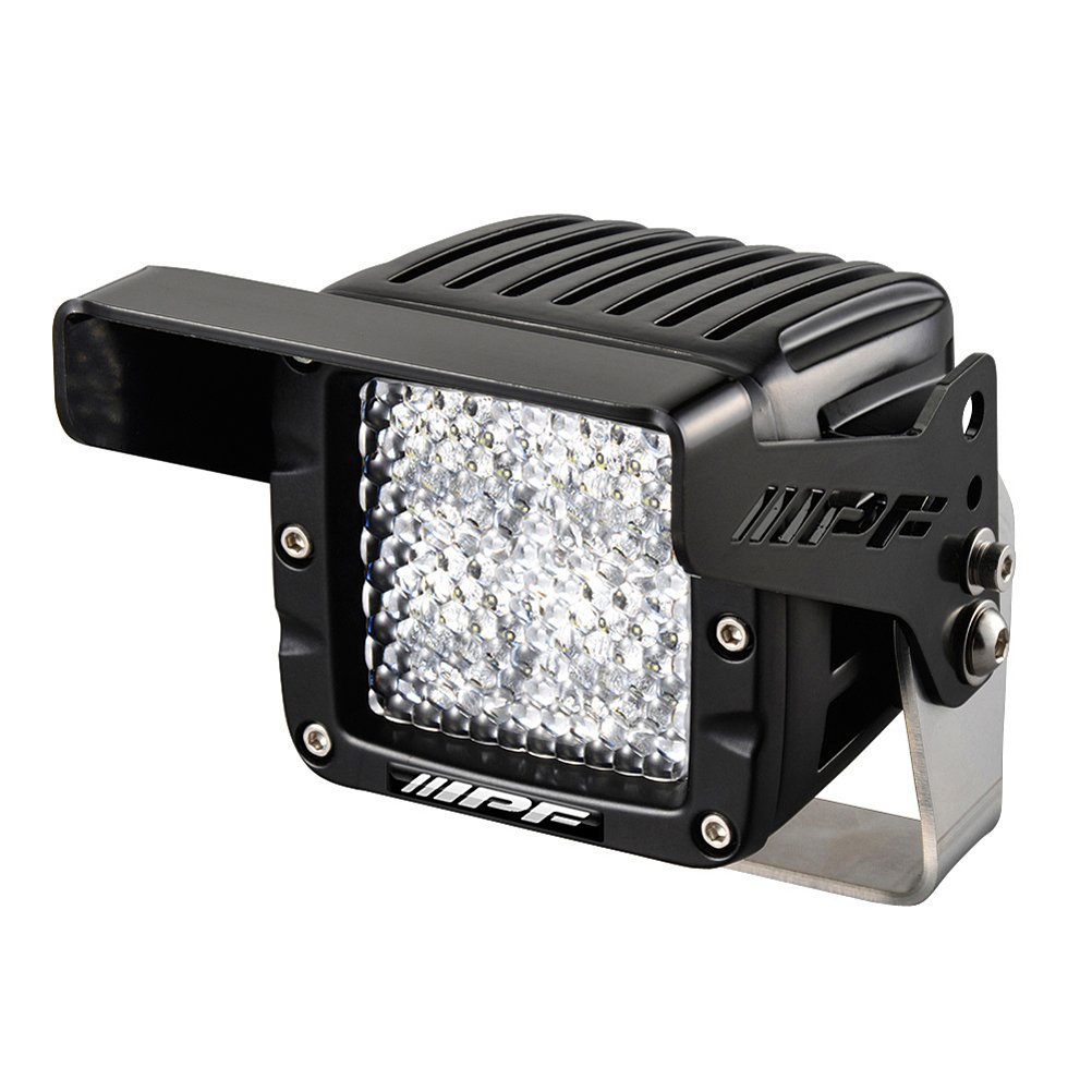 IPF フォグランプ 作業灯 ワークライト LED 2インチ 角型 2200lm(1,600cd) 6000K 白色光 24V用 拡散配光 642WL-2