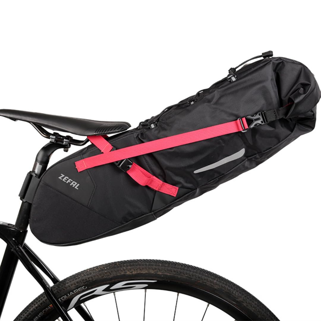 ゼファール(Zefal) 自転車用 サドルバッグ Z Adventure R17 防水 ブラック-レッド 17L 7002