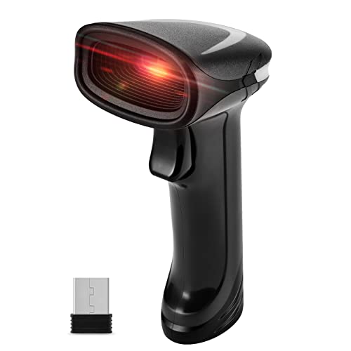 JRHC Bluetooth 1D 2D QRバーコードリーダー、3 In 1ハンドヘルドバーコードスキャナー サポートWindows、Mac，Android、IOSおよびLinux、PC、POSシステム（655 USB 2.0有線 2D 2.4G + B
