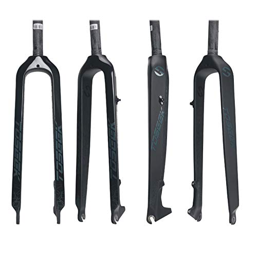 PLATT 自転車用フォークフルカーボン 超軽量 ストレートチューブ ディスクブレーキ マウンテンバイクフォーク MTB 26/27.5/29インチ