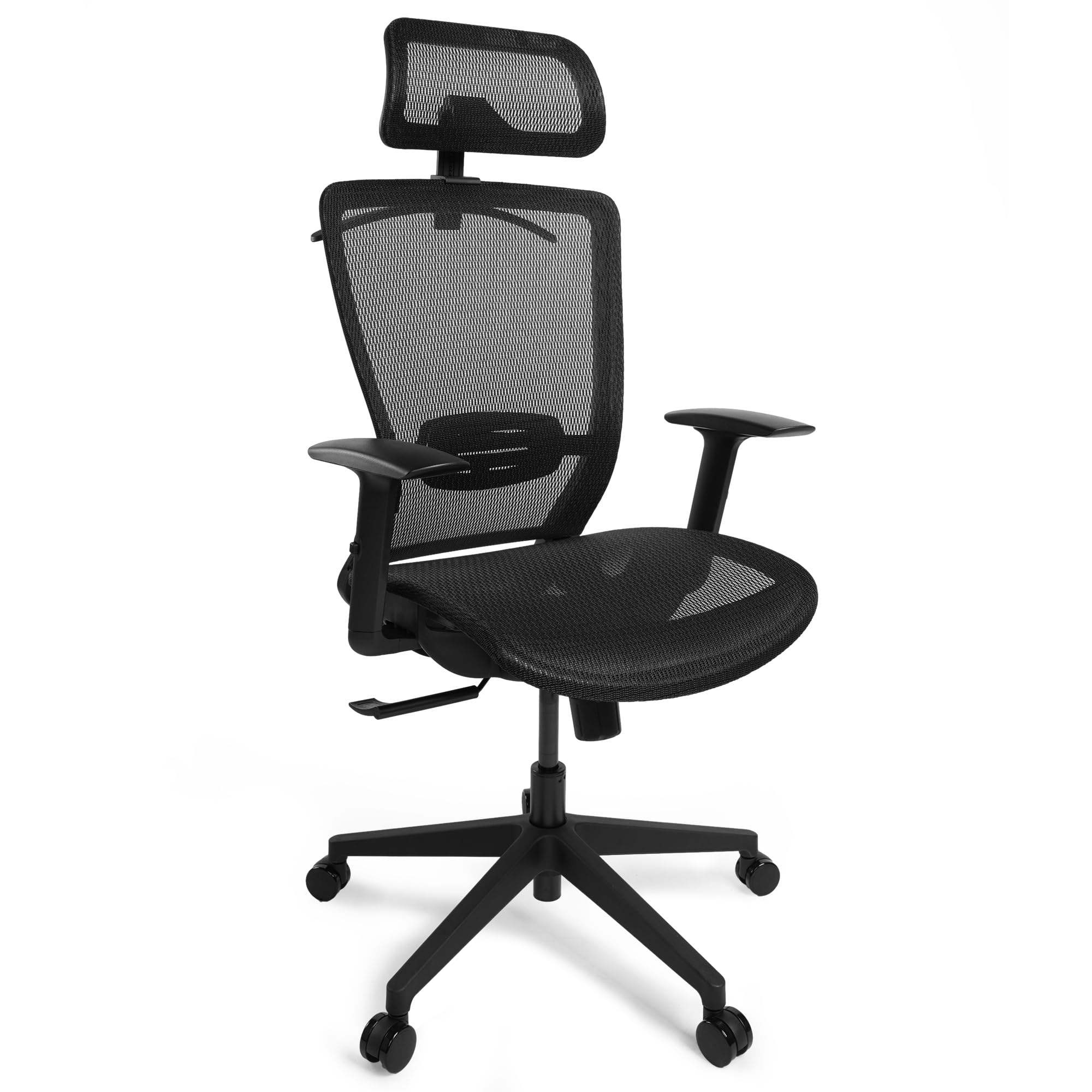 FLEXISPOT オフィスチェア デスクチェア OC3 多機能調節 シンクロロッキング 3段階固定 メッシュ素材 2Dヘッドレスト アームレスト ランバーサポート 静音キャスター コートラック付き(ブラック(メッシュ))|生活応援ショップ 店