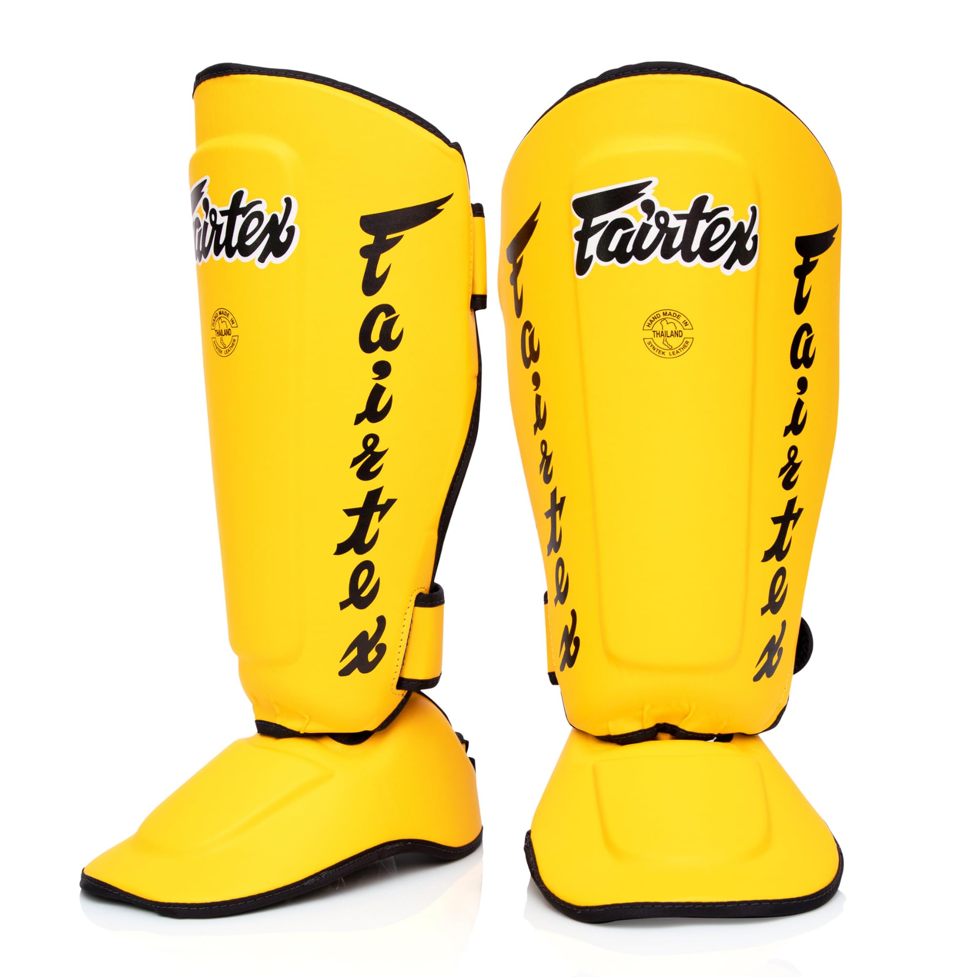 Fairtex ムエタイ シンガード SP7 ブラック シン保護 ムエティア MMA K1用 L イエロー