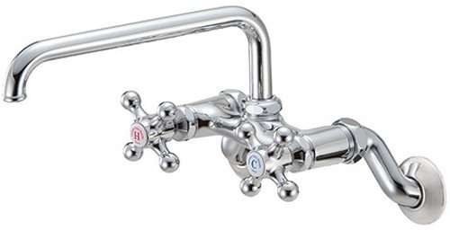 SANEI(サンエイ) キッチン用 ツーバルブ混合栓 ハンドル式 上向き 壁付き K231Y-13