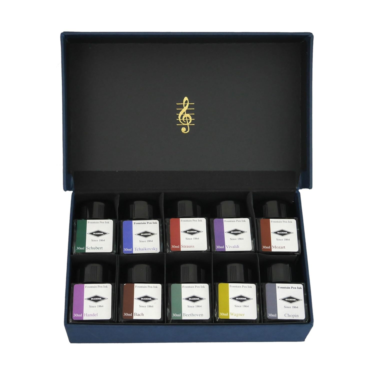 ダイアミン ボトルインク ミュージックセット 10色入 30ml