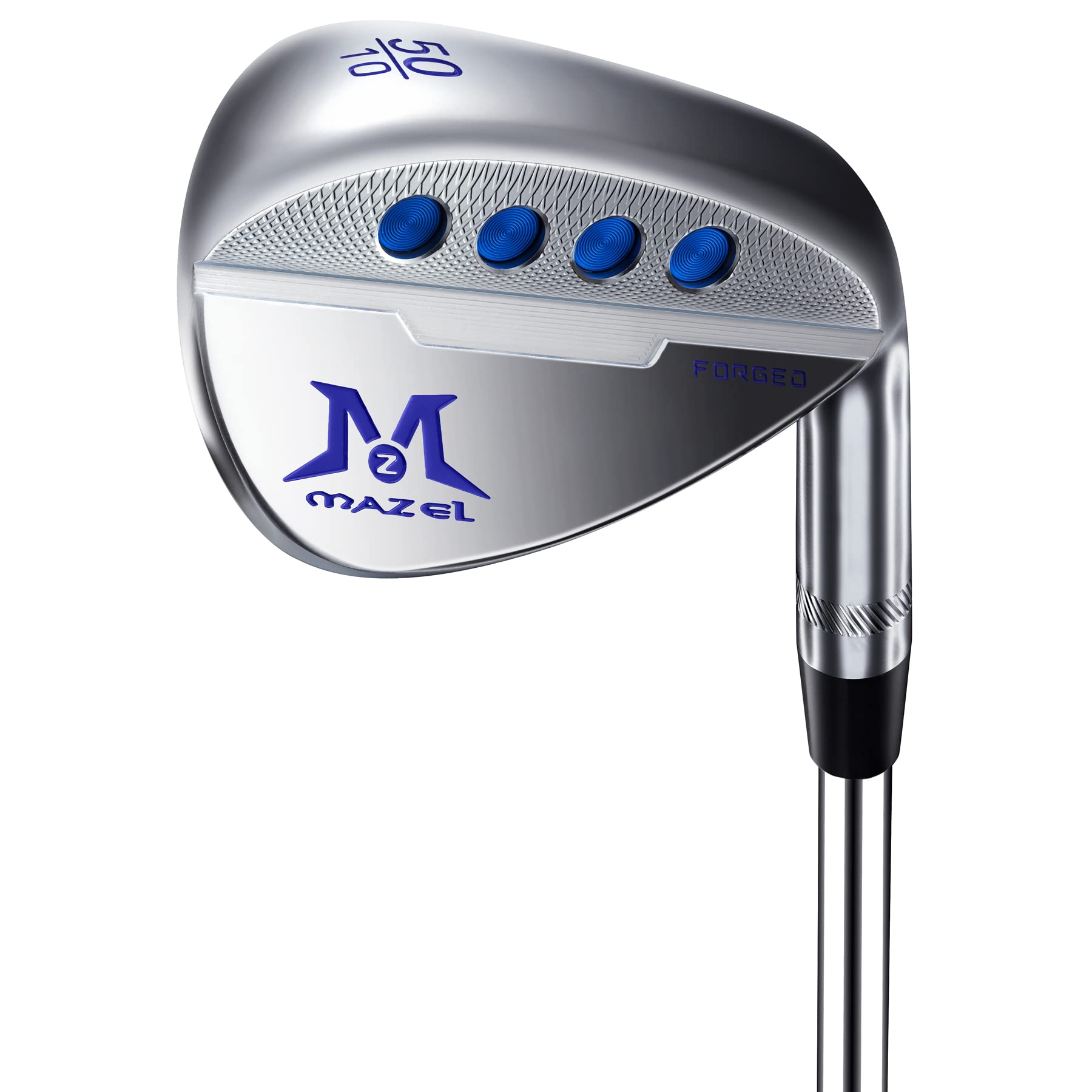 MAZEL (マゼル) FORGED 鍛造ゴルフサンドウェッジ メンズ 右利き ロフト角:48度、50度、52度、54度、56度、58度、60度 ワイドソールウェッジ (ステンレス鋼（鍛造 - シルバー）, Rフレックス, 48, 度, 右利き)