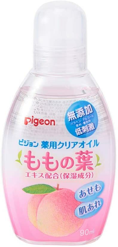 市場 ピジョン ももの葉エキス配合 90ml ベビーオイル 薬用クリアオイル 保湿成分