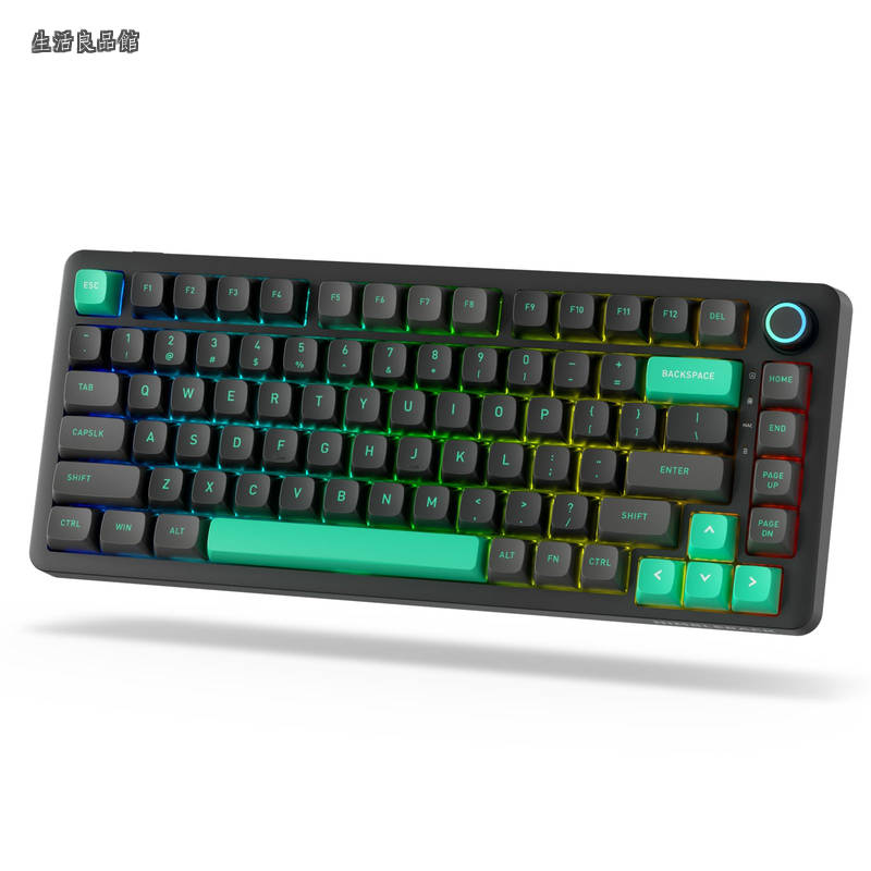【送料無料】Nimbleback NB832 ワイヤレス 75% ガスケット メカニカル キーボード、トライモード BT5.0/2.4G/USB-C 有線、ホットスワップ可能な 82 キー RGB ゲーミング キーボード (ソフトウェアと 5 層パッド付き)、カスタム リニア スイッチ|生活良品館