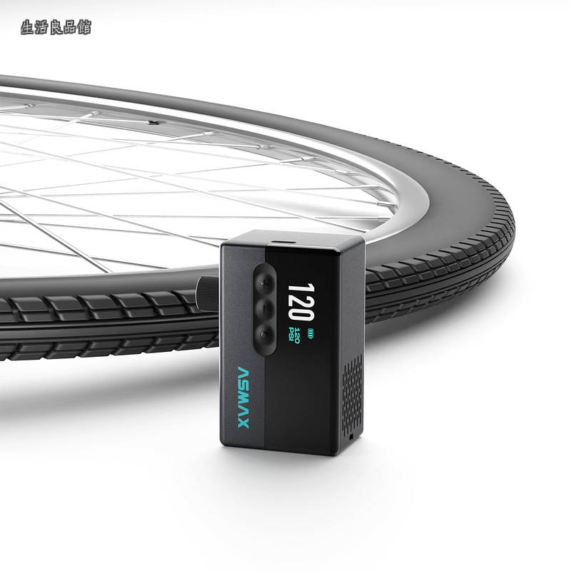 【送料無料】T30 自転車 空気入れ 電動 120PSI 自転車エアポンプ タイヤ空気圧検知 ロードバイク携帯電動ポンプ 小型 コンパクト自動停止 米式/英式/仏式 全バルブ対応 LEDライト付き｜生活良品館