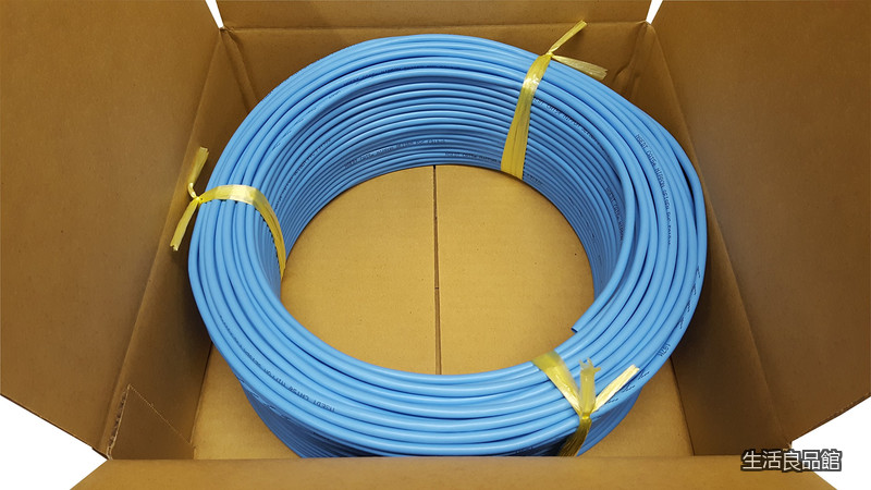 【送料無料】高性能ギガビット伝送対応LANケーブル （Cat5e) 100m巻(水色) 0.5-4P NSEDT (SB) (100)｜生活良品館 7,619円