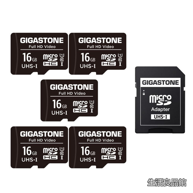 【送料無料】マイクロsdカード 16GB 5個セット microSDHC U1 C10 85MB/s UHS-I フルHD Full HD 撮影 SDアダプター1枚付き|生活良品館