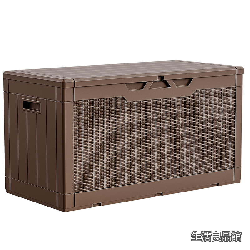 【送料無料】屋外 収納 ケース ボックス ベランダ収納 ベンチ 収納 防水 耐候 380Ｌ大容量 幅123*奥行57*高さ62cm 大型収納ボックス 屋外用 コンテナ ベンチストッカー 屋外収納 ガーデン収納 ベンチ 倉庫 ガーデン 庭 ベランダ 収納 大容量 物置き(ブラウン 380L)｜生活良品館