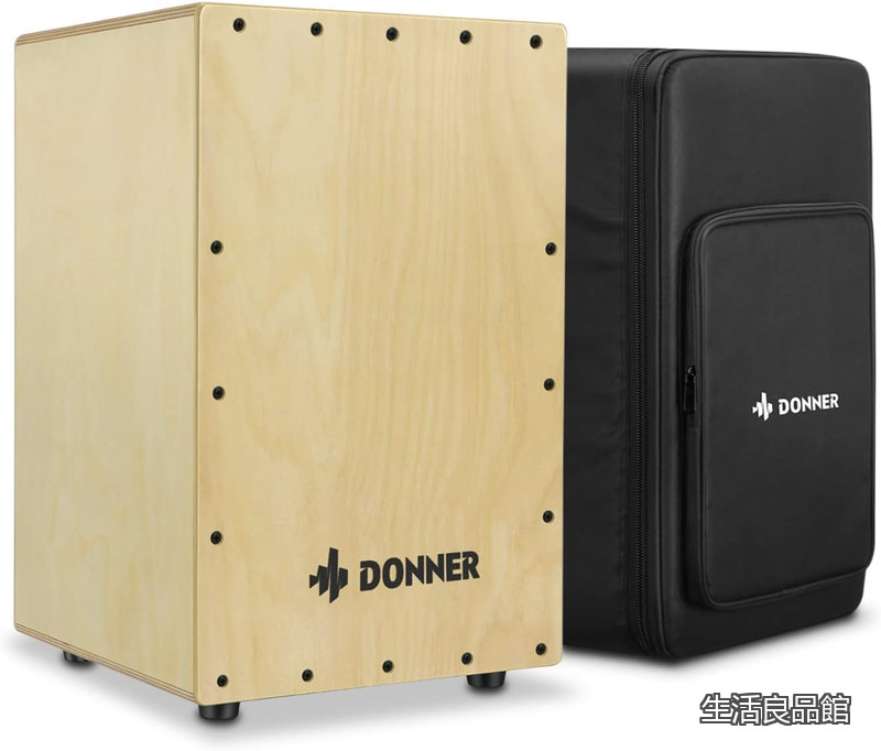 【送料無料】カホン Cajon 打楽器 木製 フルサイズ ボックスドラム 内部ギター弦 カホンバッグ ゴム足付き ストリング 上品なバーチ 30*30*48cm DCD-1｜生活良品館 11,390円