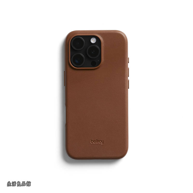 【貨物輸送無料】Leather Case iPhone 16 Pro入れもの - Sienna