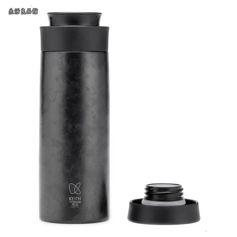 【貨物輸送無料】チタン 吸い筒 魔法瓶 380ml 壜 超軽さ牢固たる 保温保冷無意味さ断熱 氷紋ひな形 差し上げ物 差し上げ物 事務室 アウトドア 山登り 通い 茶漉し付き添い人 手抜かり押しとどめる(Ti3135)
