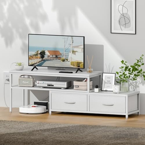 【送料無料】伸縮回転 テレビ台 幅80-150cm 奥行30cm 高さ38cm 2口コンセント付 スライド蓋 収納豊富 24-32インチ対応 ローボード 組立簡単｜生活良品館