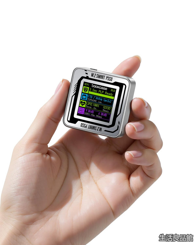 【貨物輸送無料】Pocket M.2 2230 NVMe SSD 入れもの パウダーコンパクト大きさ USB 3.2 Gen 2 Type-C (10 Gbps) IPS液晶見せびらかすと3秒 ワット数保護すること(PLP) 2230大きさのNVMe PCIeに専用する固定ディスク入れもの (Silver-2230)