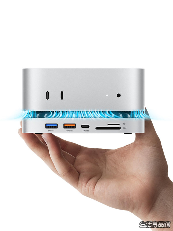 【送料無料】Mini M4 対応ハブ MOVE SPEED USB-Cハブ 【10-in-1全能型＆SSD拡張可】 HDMI 4K 60Hz USB-A(10/5Gbps)PD対応 SD/TFカードリーダー HDMI USB3.2 USB3.0 1000Mbpsイーサネット ドッキングステーション (Mac mini M4/Pro対応) (USBハブ)｜生活良品館